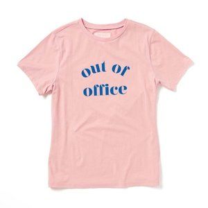 ban.do "Out of Office" Short Sleeve Graphic T-Shirt Pink, size Small